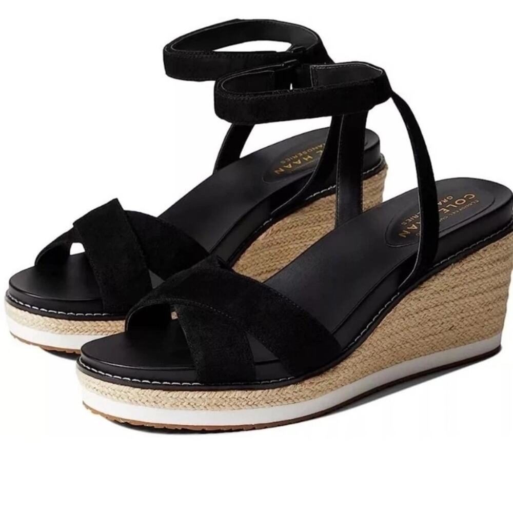 Womens Cole Haan Espadrille Wedge Ssandal Size 6.5